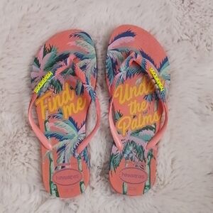 Havaianas  Flip Flops - Pink and Green